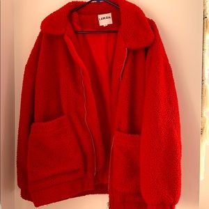 Red Teddy Coat